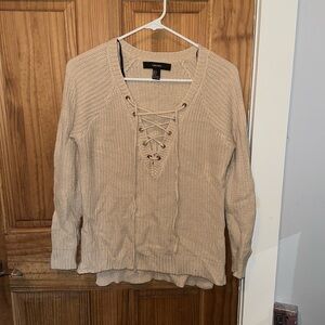 Forever 21 lace up sweater